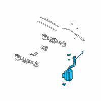 OEM 2005 Saturn Ion Container Asm, Windshield Washer Solvent (W/ Pump) Diagram - 15213092