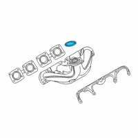 OEM BMW M850i xDrive Exhaust Manifold/Turbocharger Gasket Diagram - 11-62-8-600-289