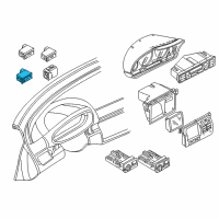 OEM 2003 BMW 530i Switch Sun Blind Diagram - 61-31-8-360-893