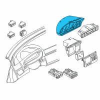 OEM BMW Instrument Cluster Speedometer Diagram - 62-11-6-985-651