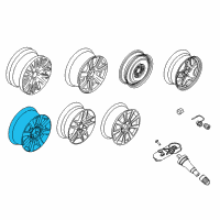 OEM 2010 Mercury Milan Wheel, Alloy Diagram - AN7Z-1007-A