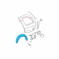 OEM 2007 Chevrolet Trailblazer Wheelhouse Liner Diagram - 15122544