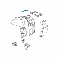 OEM Dodge B2500 Center Console Hinge Diagram - 4356627