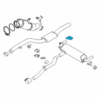 OEM BMW 540i Tailpipe Trim, Black Chrome, Left Diagram - 18-30-8-631-960