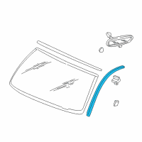 OEM 2003 Dodge Durango Molding-Windshield Diagram - 55256349AE