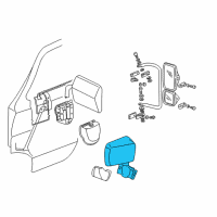 OEM 1994 Dodge B250 -6-1/4X4-3/4 Black Front Diagram - 55074900