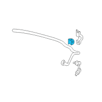 OEM 2005 Honda Civic Bush, Rear Stabilizer Holder Diagram - 52306-S5T-A11