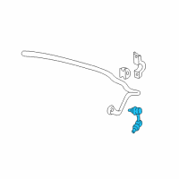 OEM 2002 Honda Civic Link, Right Rear Stabilizer Diagram - 52320-S5T-J01