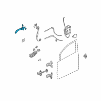 OEM 2011 Honda Civic Handle Assembly, Driver Side Door (Outer) (Spectrum White Pearl) Diagram - 72180-SNA-A11YE