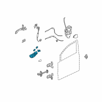 OEM Honda Handle Assembly, Left Front Door Inside (Dark Atlas Gray) Diagram - 72160-SNA-A21ZB