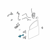 OEM Honda Civic Checker, Right Front Door Diagram - 72340-SNA-J01