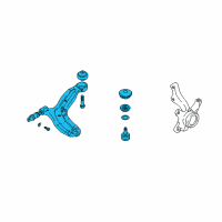 OEM Hyundai Tiburon Arm Complete-Lower, RH Diagram - 54501-2C602-AS