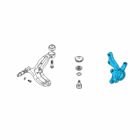 OEM 2008 Hyundai Tiburon Knuckle-Front Axle, RH Diagram - 51716-2C900