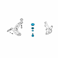 OEM 1995 Hyundai Accent Ball Joint Kit-Rear Suspension Center Diagram - 54503-38A00