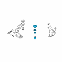 OEM 2004 Hyundai XG350 Ball Joint Kit-Rear Suspension Center Diagram - 54503-38A00
