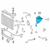 OEM 2011 BMW 550i GT xDrive Radiator Coolant Bottle Expansion Reservoir Tank Diagram - 17-13-7-601-948