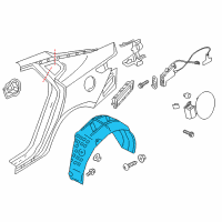 OEM Kia Optima Guard-Rear Wheel, LH Diagram - 86821D5000