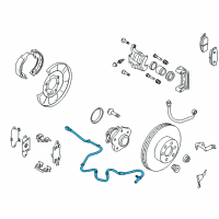 OEM 2010 Nissan Murano Sensor Assembly-Anti SKID, Rear Diagram - 47900-1AA0B