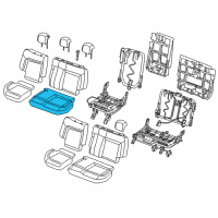 OEM 2018 Ram ProMaster City Seat Cushion Foam Rear Diagram - 68275693AA