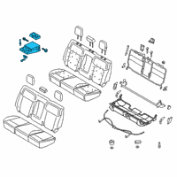 OEM 2020 Ford Ranger Armrest Assembly Diagram - KB3Z-2667112-DA