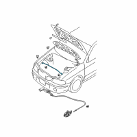 OEM Nissan Sentra Rod Hood Support Diagram - 65771-6Z500