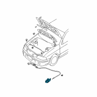 OEM Nissan Sentra Male Hood Lock Diagram - 65601-5M000