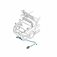 OEM Nissan Sentra Cable Assembly-Hood Lock Diagram - 65621-5M000