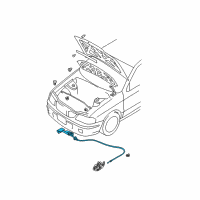 OEM 2004 Nissan Sentra Cable Assembly-Hood Lock Diagram - 65621-5M000