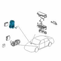 OEM 2001 Honda Accord Box Assembly, Fuse (Passenger Side) Diagram - 38210-S87-A01