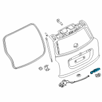 OEM 2021 BMW X2 Trunk Lid Lock Diagram - 51-24-7-464-415