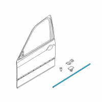 OEM 2001 BMW 325Ci Moulding, Door, Primed Left Diagram - 51-13-7-001-043