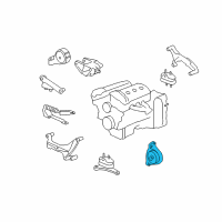 OEM 2009 Chevrolet Equinox Transmission Mount Diagram - 15862979