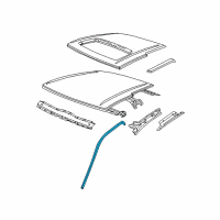 OEM 2002 Nissan Frontier WEATHERSTRIP Roof Drip LH Diagram - 76843-9Z000