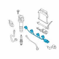 OEM Kia Coil & Ext Wire Diagram - 273002B010