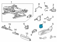 OEM 2020 Cadillac CT4 Lumbar Switch Diagram - 84649559