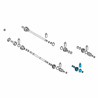 OEM 2018 Hyundai Tucson Boot Kit-Rear Axle Differential Side Diagram - 49642-D3000