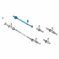 OEM 2017 Hyundai Tucson Joint & Boot Kit-Rear Axle Wheel Diagram - 49625-D3000