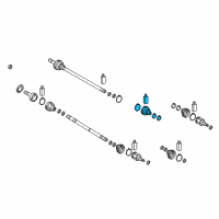 OEM 2017 Hyundai Tucson Boot Kit-Rear Axle Wheel Side Diagram - 49641-D3000