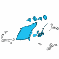 OEM 2015 Cadillac SRX Composite Headlamp Diagram - 23315408