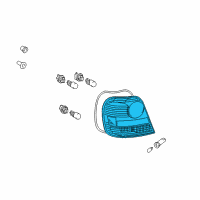 OEM Toyota Echo Lens & Housing Diagram - 81551-52320