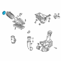 OEM 2006 Honda Accord Clamp, Air Flow Tube Diagram - 17314-RCJ-A01