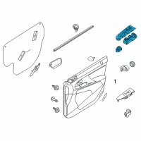 OEM Kia Sportage Power Window Main Switch Assembly Diagram - 935703W300GAH