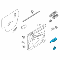OEM Kia Sportage Power Window Assist Switch Assembly Diagram - 935753W000GAH