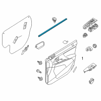 OEM 2015 Kia Sportage WEATHERSTRIP-Front Door Belt Inside Diagram - 822313W000