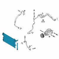 OEM Ford Police Interceptor Sedan Condenser Diagram - DG1Z-19712-B