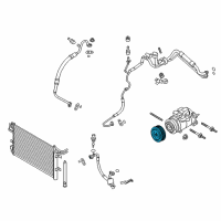 OEM Ford Explorer Clutch & Pulley Diagram - FB5Z-19D786-B