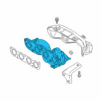 OEM Hyundai Elantra Coupe Exhaust Manifold Catalytic Assembly Diagram - 28510-2E000