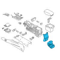 OEM 2017 Ford Police Interceptor Utility Cup Holder Diagram - GB5Z-7813562-BA