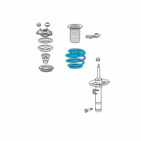 OEM 2021 Honda Civic Spring, Left Front Diagram - 51406-TBA-A02