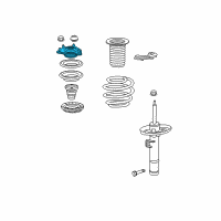 OEM Honda Insight Rubber, FR. Shock Absorber Mounting Diagram - 51670-TBA-A02